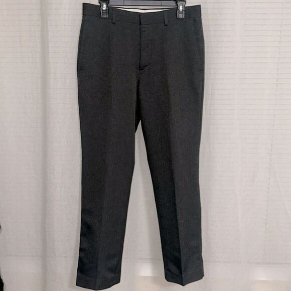 Michael Brandon 32 x 30 Slim Fit Gray Houndstooth Dress Pants - Picture 1 of 12